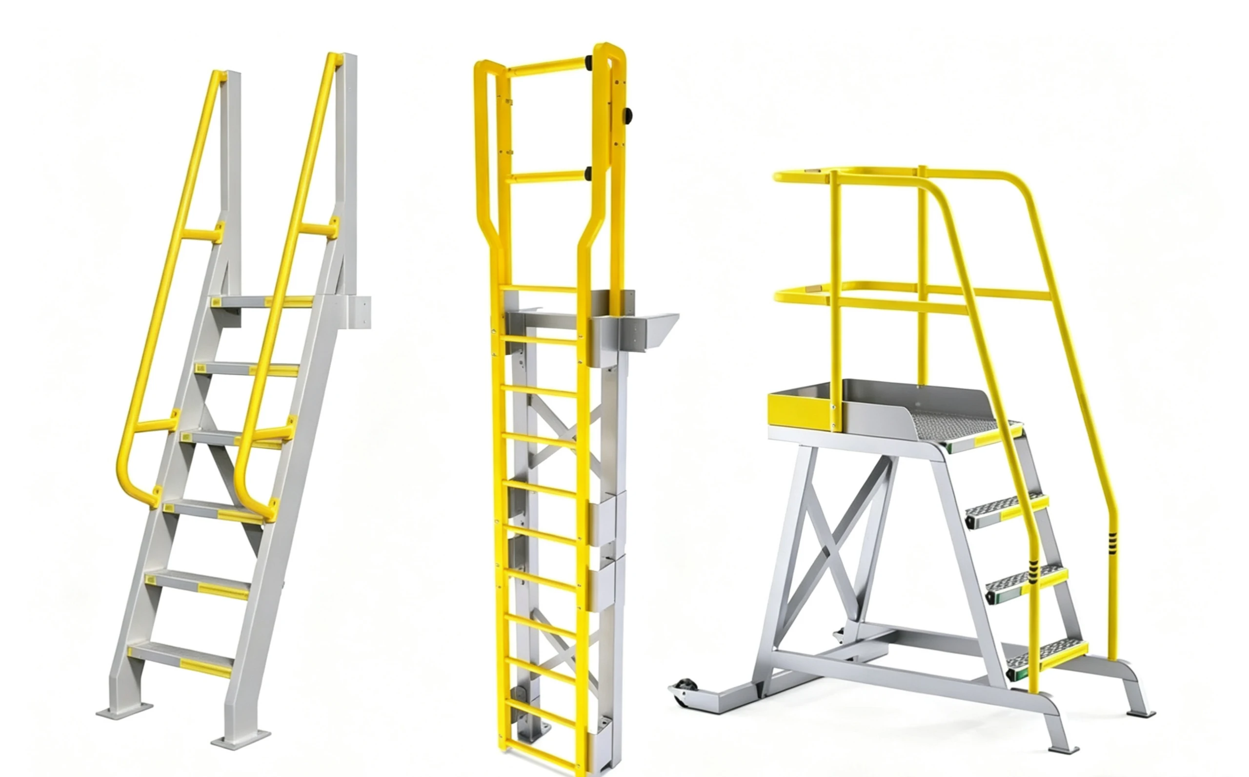 Caged Vertical Ladder